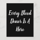 Doneer wat bloed als een redder  Retrostijl Flyer (Achterkant)