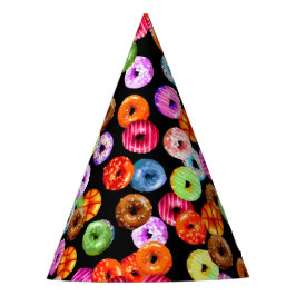 Doneert naadloos patroon + uw achtergrond. en idee feesthoedjes