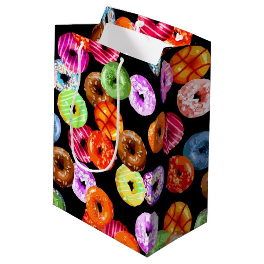 Doneert naadloos patroon + uw achtergrond. en idee medium cadeauzakje (Achterkant Gekanteld)