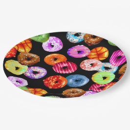 Doneert naadloos patroon + uw achtergrond. en idee papieren bordje