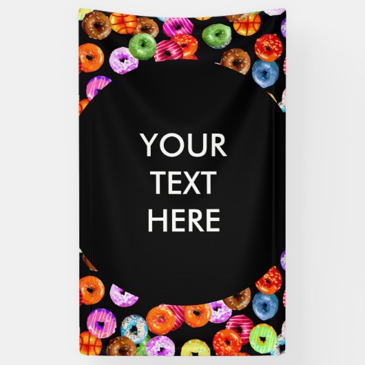 Doneert naadloos patroon + uw achtergrond. en idee spandoek (Verticaal)