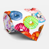 Doneert naadloos patroon + uw achtergrond. en idee stropdas (Opgerold)