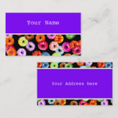 Doneert naadloos patroon + uw achtergrond. en idee visitekaartje (Voorkant / Achterkant)