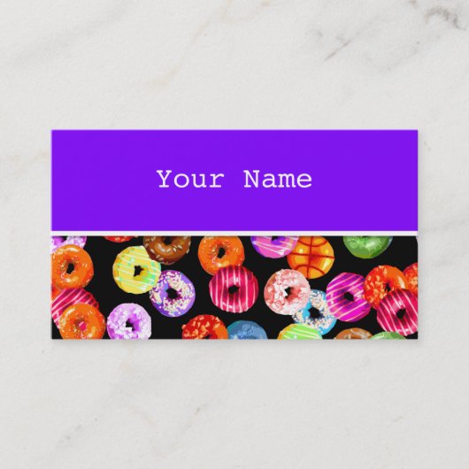 Doneert naadloos patroon + uw achtergrond. en idee visitekaartje (Voorkant)