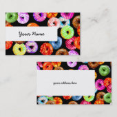 Doneert naadloos patroon + uw achtergrond. en idee visitekaartje (Voorkant / Achterkant)