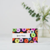 Doneert naadloos patroon + uw achtergrond. en idee visitekaartje (Staand voorkant)