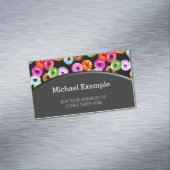 Doneert naadloos patroon + uw achtergrond. en idee visitekaartje magneet (Voorbeeld)