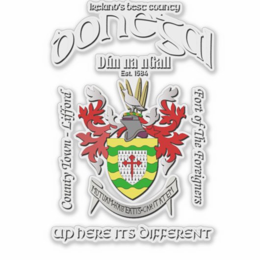 Donegal België - Crest Vertaling Betekenis & Meer Sticker (Voorkant)