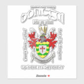 Donegal België - Crest Vertaling Betekenis & Meer Sticker (Vel)