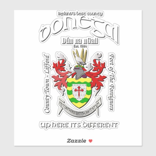 Donegal België - Crest Vertaling Betekenis & Meer Sticker (Vel)