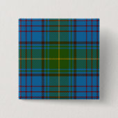 Donegal County Irish Tartan Vierkante Button 5,1 Cm (Voorkant)