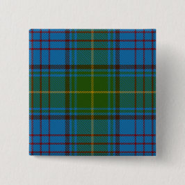 Donegal County Irish Tartan Vierkante Button 5,1 Cm