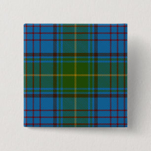 Donegal County Irish Tartan Vierkante Button 5,1 Cm