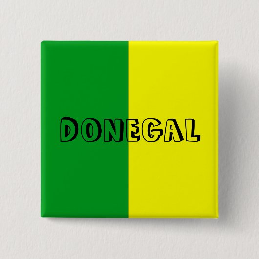 Donegal Flag Pin Badge Vierkante Button 5,1 Cm (Voorkant)