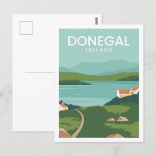 Donegal Ierland Beroemde Reisplaats Illustratie Briefkaart