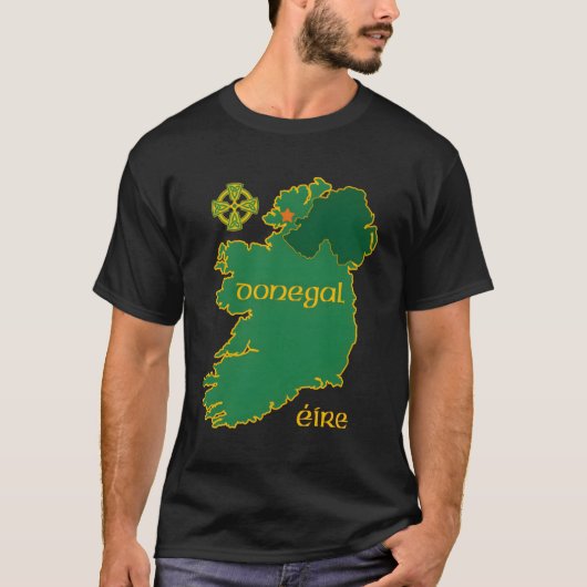 Donegal Ierland Vakantiekaart Toerisme Celtic T-shirt (Voorkant)