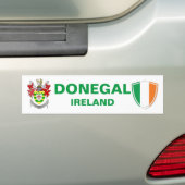 Donegal Ireland Crest en Irish Flag Bumpersticker (Op auto)