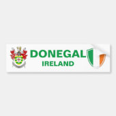 Donegal Ireland Crest en Irish Flag Bumpersticker (Voorkant)