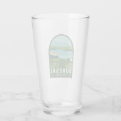 Donegal Ireland Retro Travel Art Glas (Achterkant)