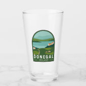 Donegal Ireland Retro Travel Art  Glas (Voorkant)