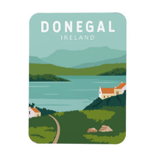 Donegal Ireland Retro Travel Art  Magneet