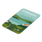 Donegal Ireland Retro Travel Art  Magneet (Linkerzijde)