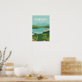 Donegal Ireland Retro Travel Art Poster (Keuken)