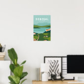 Donegal Ireland Retro Travel Art Poster (Thuiskantoor)