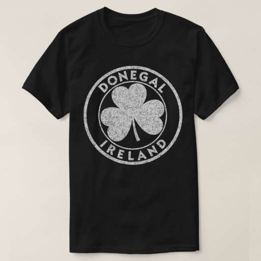 Donegal Ireland  Shamrock Sign Distress W T-shirt (Design voorkant)
