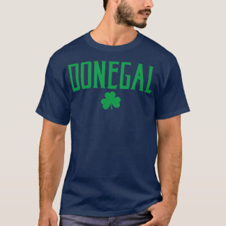 Donegal Ireland Shamrock Text Green T-shirt