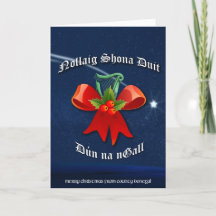 Donegal Irish kerstkaart - Nollaig Shona Duit