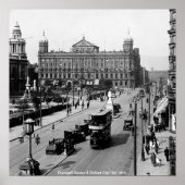 Donegall Square, Belfast Stadhuis 1910 N. Ierland Poster (Voorkant)