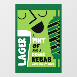 Doner Kebab Raamsticker