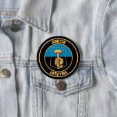 Donetsk Round Emblem Ronde Button 7,6 Cm (In situ)
