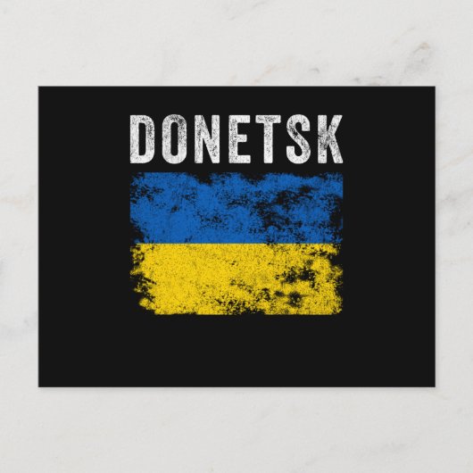 Donetsk Ukraine Oekraïens patriottisch Briefkaart (Voorkant)