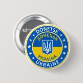 Donetsk Ukraine Ronde Button 5,7 Cm (Voorkant /achterkant)