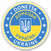 Donetsk Ukraine Sticker (Voorkant)