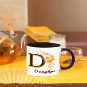 donghpi name Mug–Elegant Letter D  Coffee cup Mok