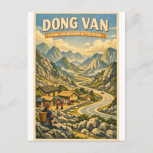 Dongvan Karst Plateau, Ha Giang, Vietnam, Briefkaart