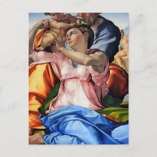 Doni Tondo, Doni Madona (detail), Michelangelo, 15 Briefkaart (Voorkant)