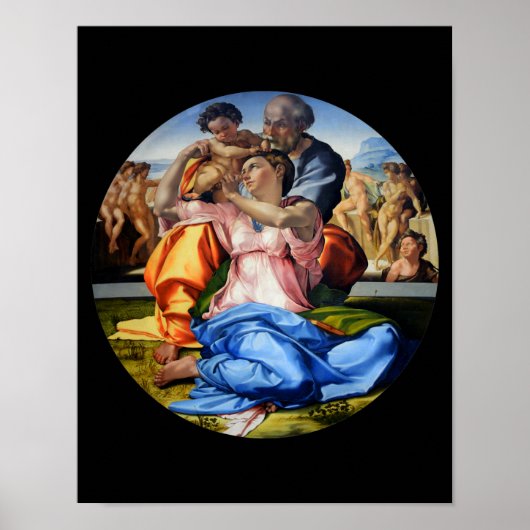 Doni Tondo, Doni Madona, Michelangelo, 1507 Poster (Voorkant)
