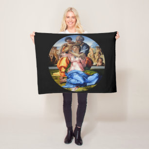 Doni Tondo, Doni Madonna, Michelangelo, 1507 Fleece Deken