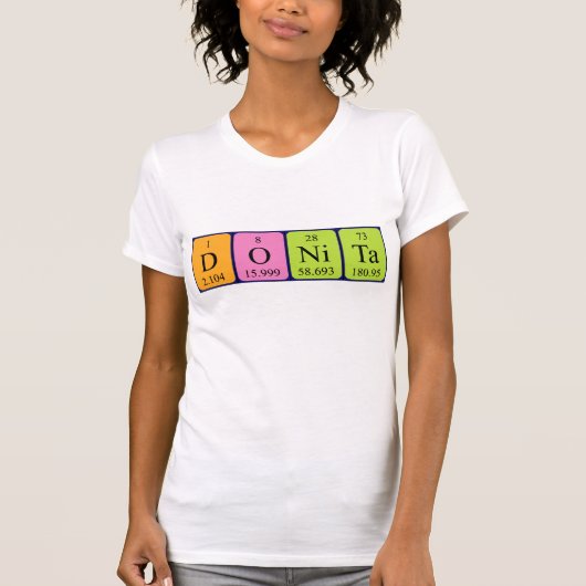 Donita periodiek shirt voor tabelnaam (Voorkant)