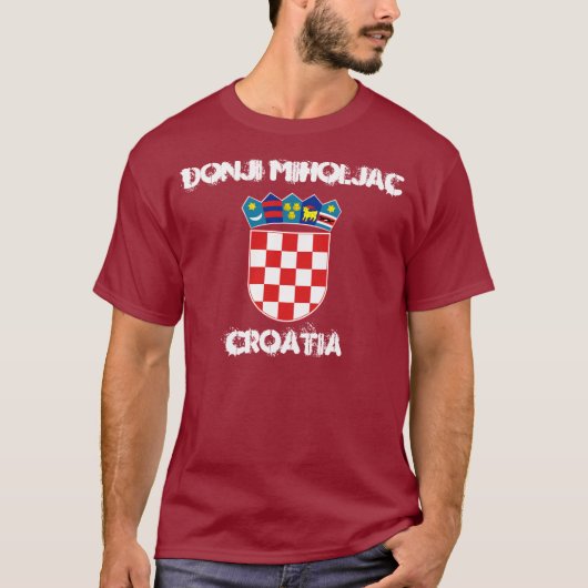 Donji Miholjac, Kroatië met wapenschild T-shirt (Voorkant)
