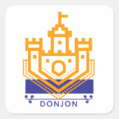 Donjon Vierkante Sticker (Voorkant)