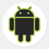 Donk Android Ronde Sticker (Voorkant)