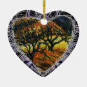 Donk Autumn Heart Keramisch Ornament (Voorkant)