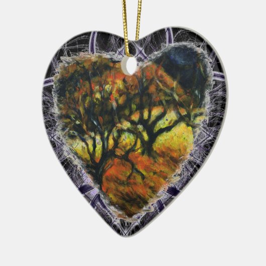 Donk Autumn Heart Keramisch Ornament (Links)
