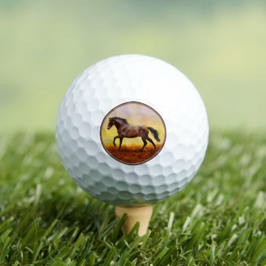 Donk Bay Stallion Horse Galloping Golf Balls Golfballen (Insitu Shirt)