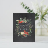 Donk Black Modern Holiday Winter Kerstfeest Joyful Briefkaart (Staand voorkant)